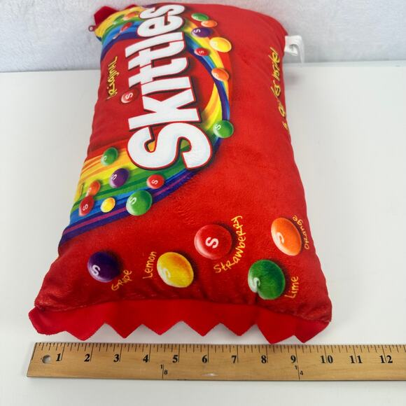 Skittles It'sugar Red Stuffed Pillow with 5 Mini Plush Candy Inside - Picture 6 of 8
